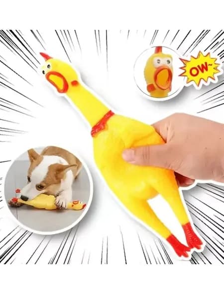 Игрушка курица пищалка, для собак "Shrilling Chicken" 15см.