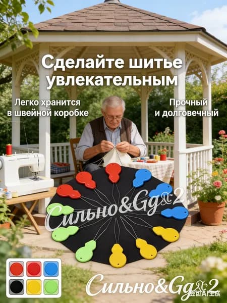 Помощник для нитки; Устройство для легкого вдевания нити в иголку; 3 шт, разные цвета