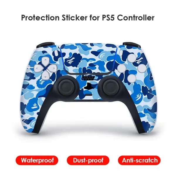 Наклейки для геймпада PlayStation 5, водонепроницаемые и устойчивые к царапинам