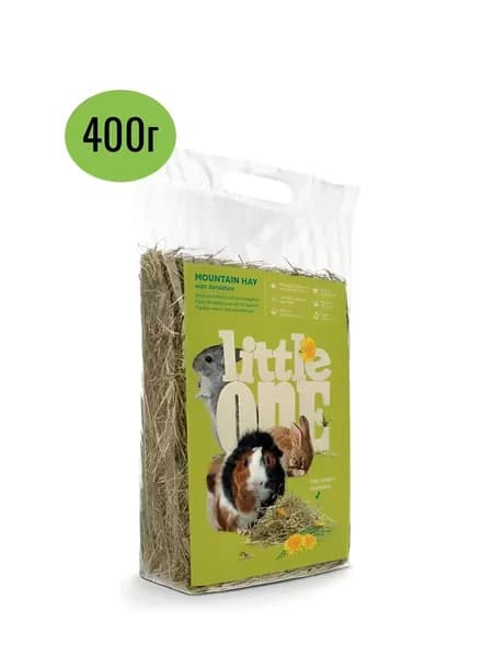 Little One Горное непрессованное сено с одуванчиком 400г