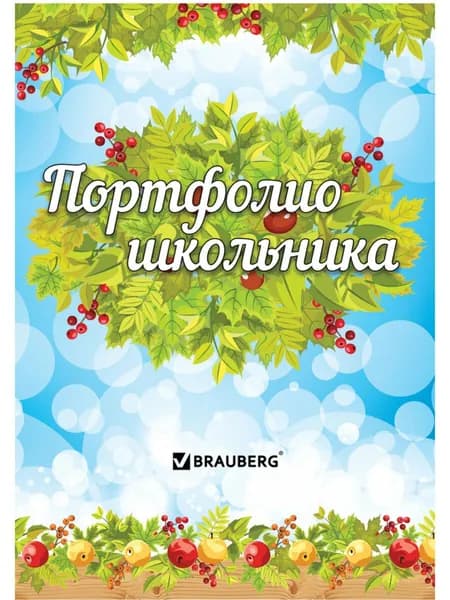 Листы-вкладыши в папку для детского портфолио школьника в школу, 14 разделов, 16 листов, Окружающий мир, Brauberg