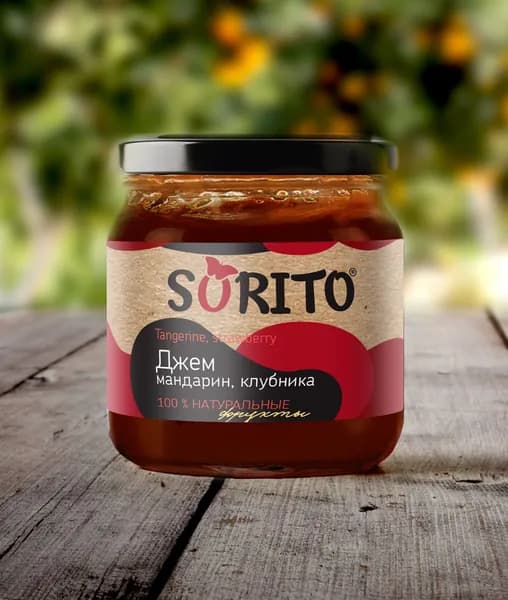 Джем SORITO мандарин,клубника