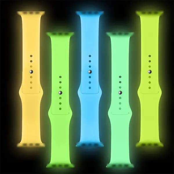 Светящийся силиконовый ремешок для Apple Watch Ultra 49 мм 9 8 7 45 мм, спортивный ремешок с петлей для Iwatch 6 5 4 Se 44 мм 42 мм