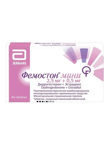 Фемостон Мини, таблетки 2.5 мг + 0.5 мг, 84 шт.