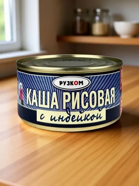 Каша рисовая с индейкой ГОСТ Рузком 325 г 8 шт