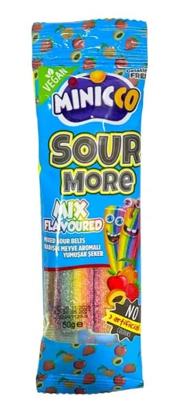 Жев.мармелад Sour Belts Mixed 50 гр / Minicco