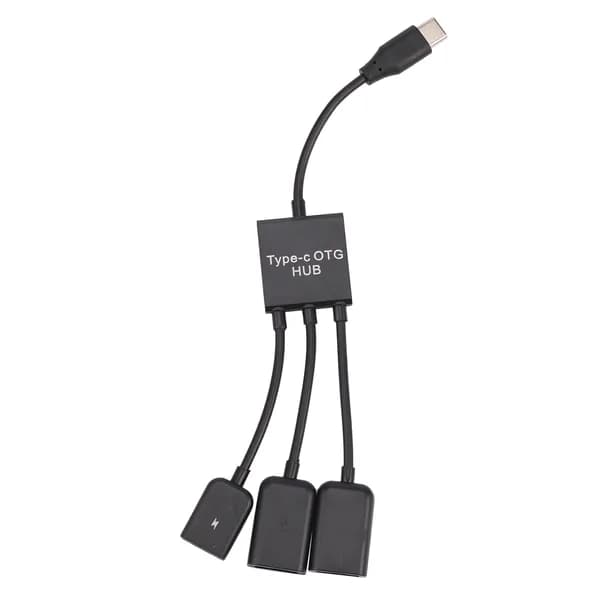 usb 3.1 type c male-2 двойной a 2.0 female + micro-usb 3 в 1 концентратор otg