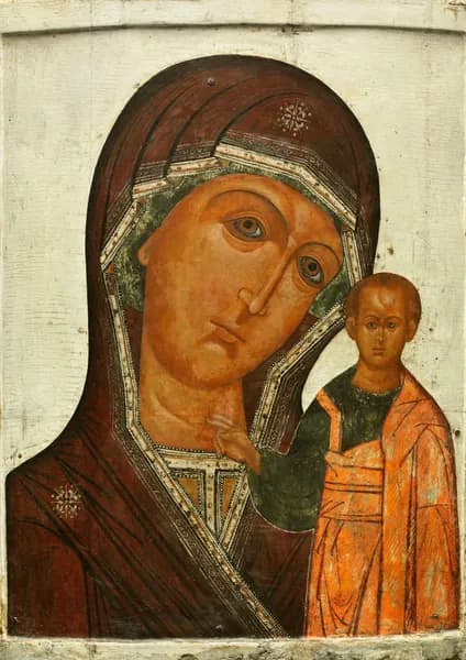 Икона "Божией Матери Казанская" ок.1650, Репродукция. Формат А3