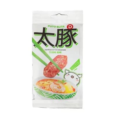 Колбаски Футо Бута Дымов Со вкусом Том Ям,с/к, з/с,1шт 50 г