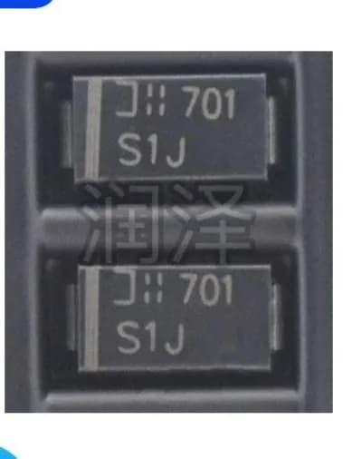10шт S1J-13-F SMA(DO-214AC) 1.1V@1A 600V 5uA@600V 1A Диод общего назначения