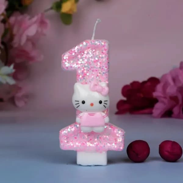 Свечи для торта цифра 1 "Без отдушки", 7.5 см х 4 см, 1 шт