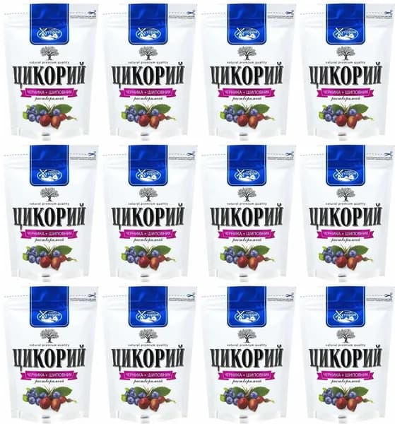Хуторок Цикорий натуральный Черника и Шиповник, 100 г, 12 уп
