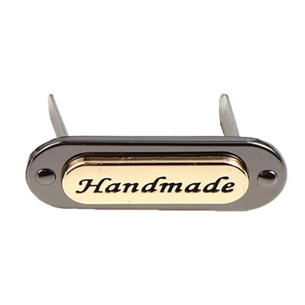 Бирки металлические Hand Made Ручная работа 35*12мм 3шт