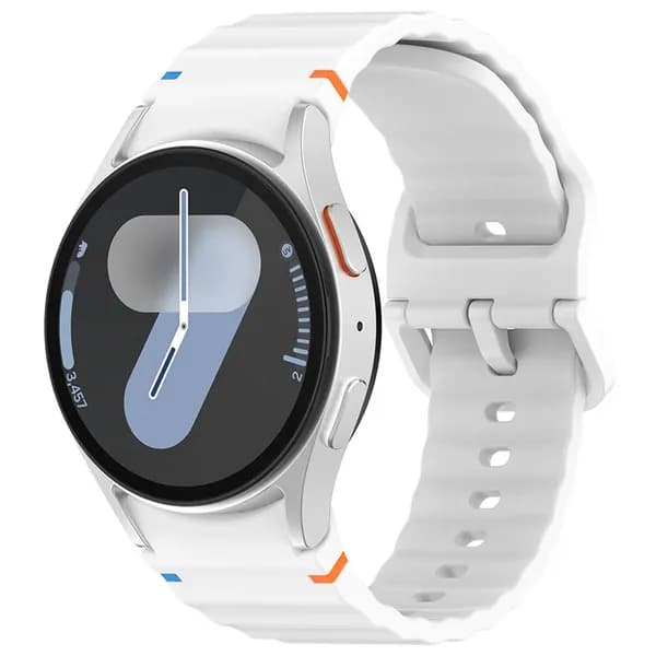 Силиконовый ремешок с красочной пряжкой и волнистым рисунком для Samsung Galaxy Watch 7