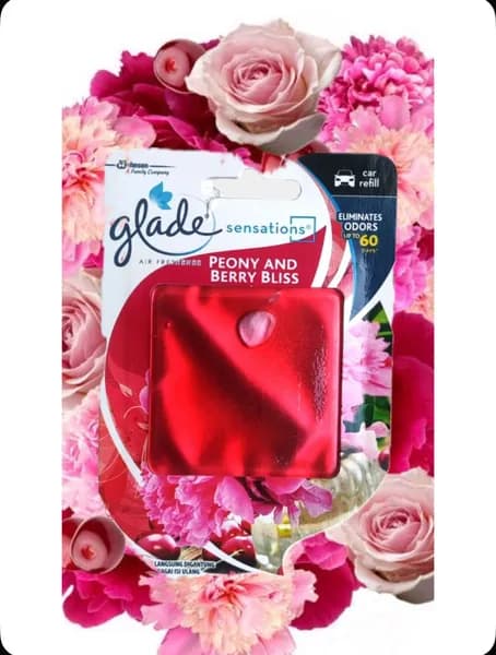 Ароматизатор автомобильный, Glade гелевый освежитель Пион и сочные ягоды