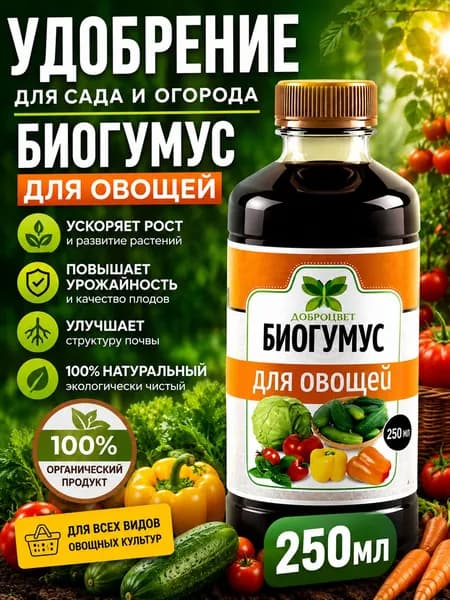 Биогумус удобрения для сада и огорода 250 мл