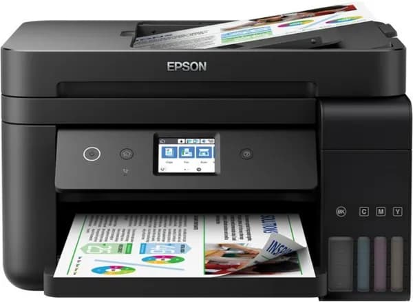 Мфу струйный цветной EPSON L6290 A4 Duplex Net WiFi с СНПЧ черный (C11CJ60405/505/408/507)