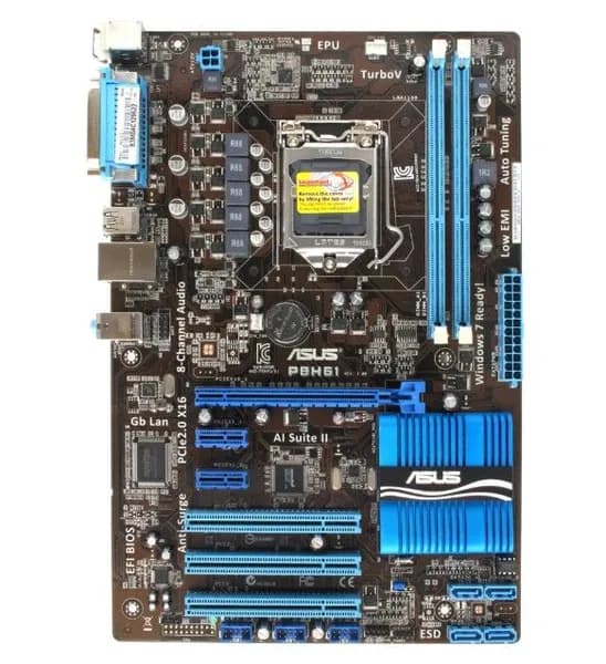 Материнская плата Asus P8H61 для любых процессоров под Socket 1155 большая полноразмерная для корпусов ATX (не Micro ATX!), сборки игровых и рабочих систем