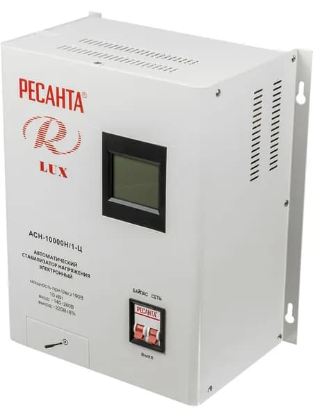 Стабилизатор напряжения Ресанта АСН-10000Н/1-Ц однофазный серый (63/6/18)