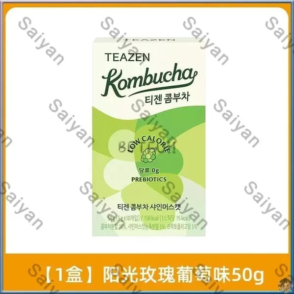 TEAZEN Kombucha Комбуча со вкусом винограда и пробиотиками, 50 г (5 г*10 шт)