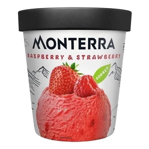Сорбет Monterra малина-клубника 306 г