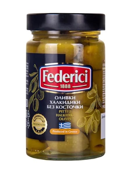 Оливки Federici Халкидики без косточки, 290 г