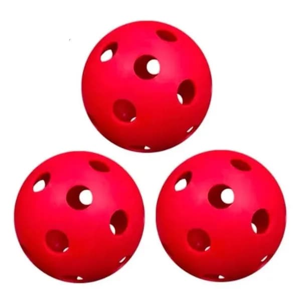 Мяч для флорбола Outdoor Sports Ball, Красный, 26 панелей, 72 мм (упаковка из 3 штук)