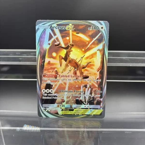 Самодельная коллекционная карта TCG POCKET EX Пикачу, Мью, Целеби, Арцеус. Классическая игровая аниме-карта, подарочная игрушка