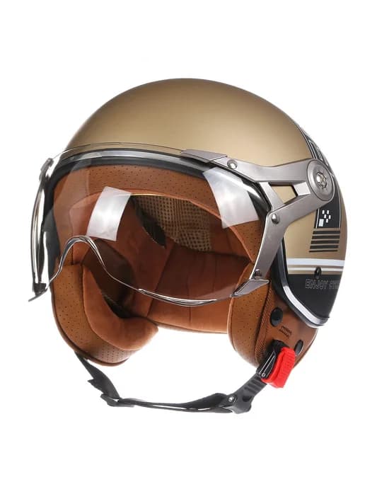 Винтажный мотоциклетный шлем с открытым лицом Capacetes Moto