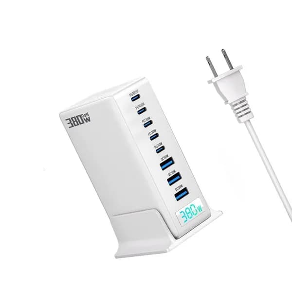 Зарядная станция USB 8 портов 380Вт, Белый