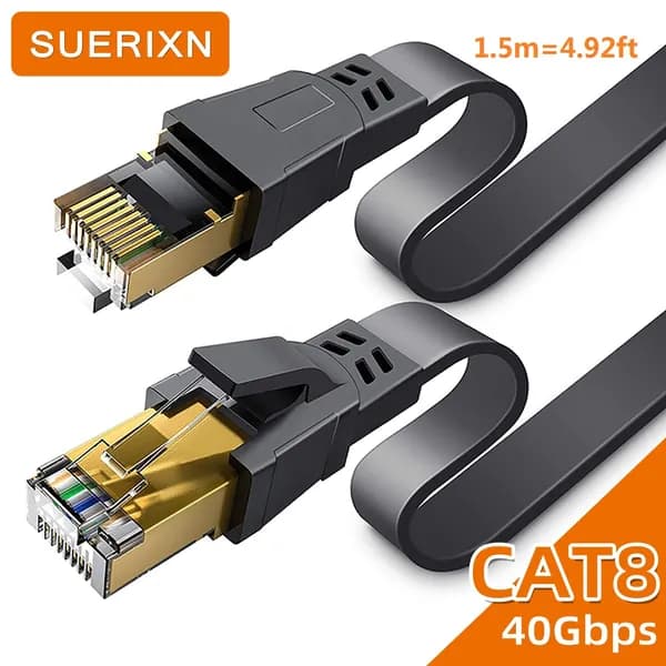 Кабель для интернет-соединения RJ-45/RJ-45, 0.5 м, черный матовый