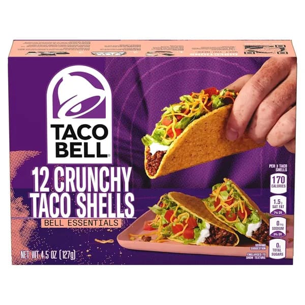 Taco Bell Crunchy Taco Shells хрустящие кукурузные тако-шеллы, 127 г