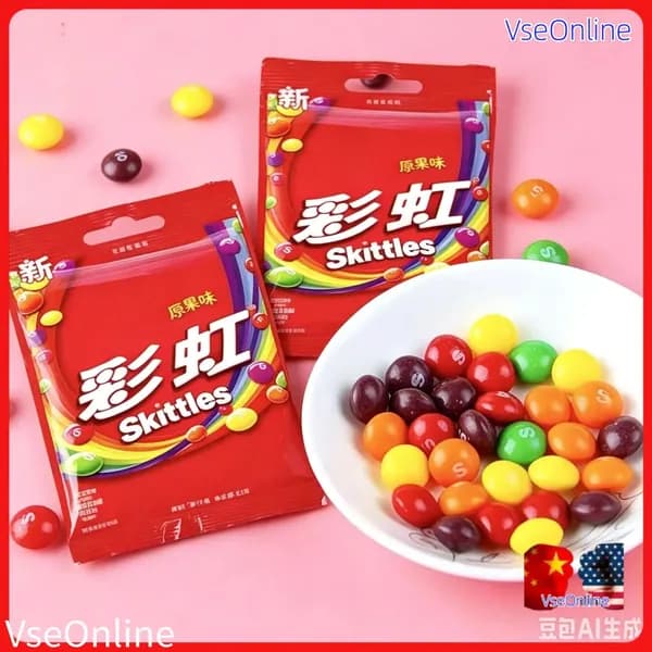 Сладости Skittles с необычным сочетанием цветов и фруктов в удобной упаковке