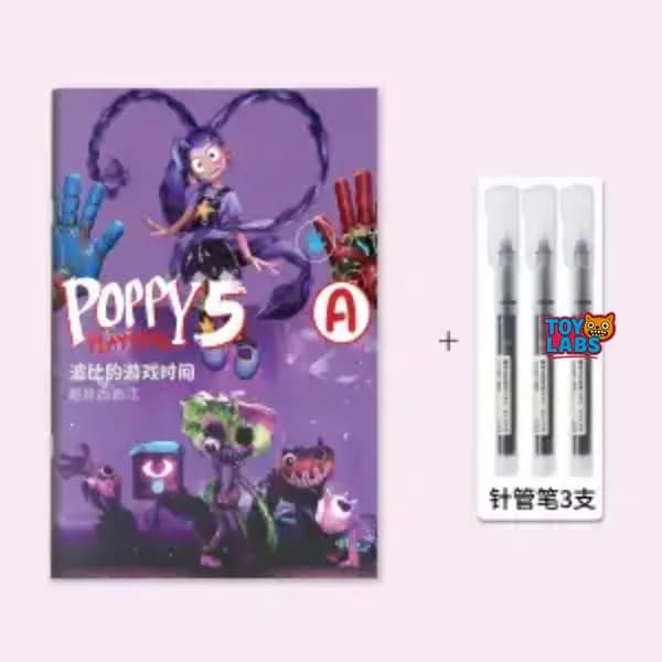 Детская рисовалка обводилка (Poppy Playtime) с персонажами Хагги Вагги и Кисси Мисси, развивающая тетрадь для раскрашивания, для мальчиков и девочек от 6 лет