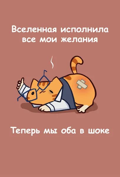 Книга Авторский блокнот. Мурчальня. Вселенная исполнила все мои желания. Теперь мы оба в шоке. А5 64 л.