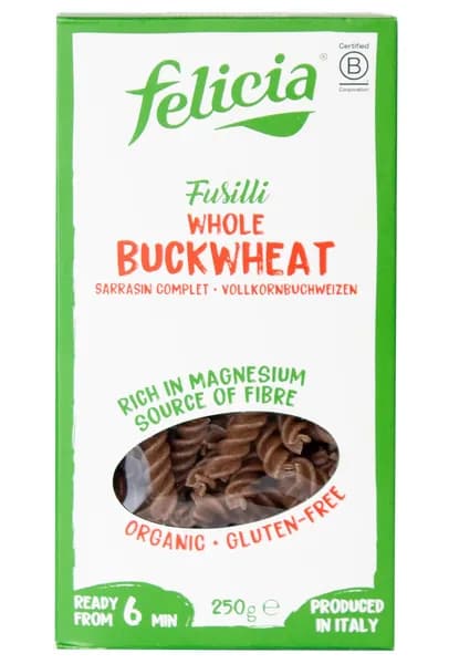 Макароны FELICIA Fusilli B302BD278 без глютена из гречневой муки BIO 250г