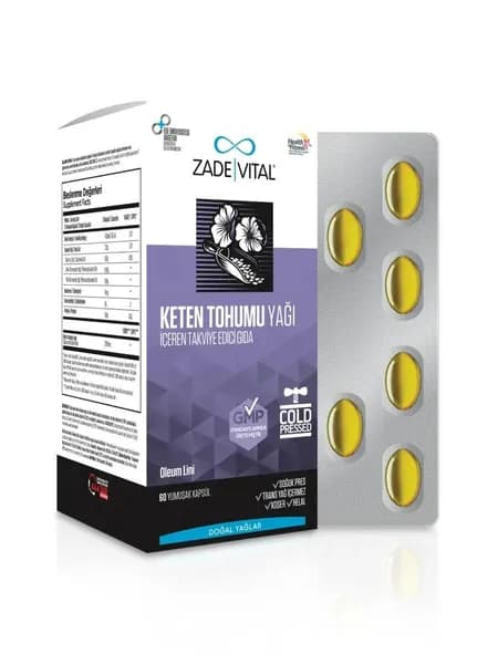 Zade Vital Масло льняного семени капсулы, 60 шт.
