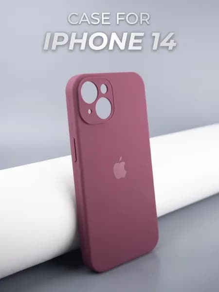 Матовый чехол для iPhone 14 с квадратными гранями