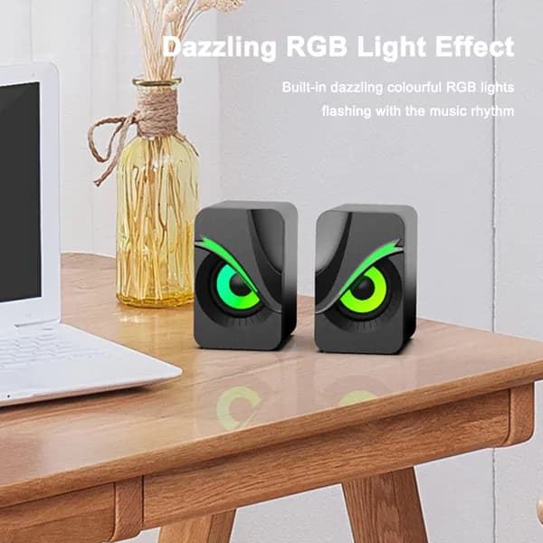 RGB-подсветка, проводные стереоколонки 2.0 с USB-питанием и регулировкой громкости