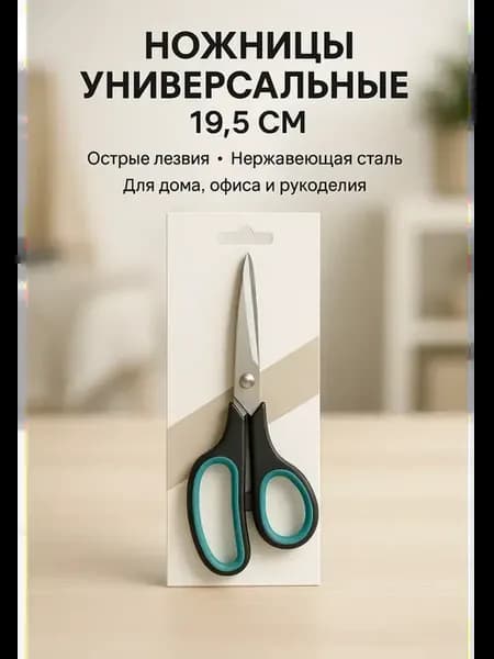 Ножницы универсальные 19,5 см для дома офиса рукоделия
