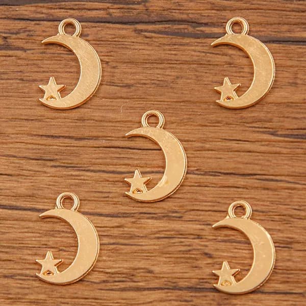 Золотая подвеска в виде любви к животным и растениям 10pcs