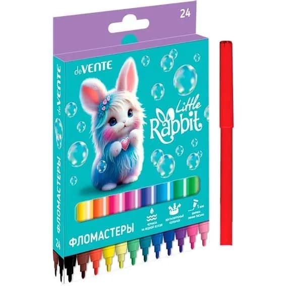 Фломастеры 24цв deVENTE "Little Rabbit", 5083626