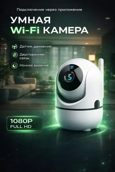 Камера видеонаблюдения Wi-Fi для дома и офиса