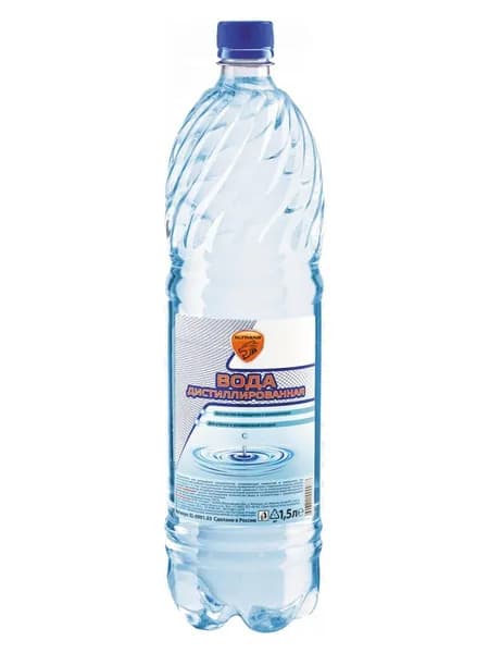 Вода дистиллированная , 1.5л ПЭТ бутылка