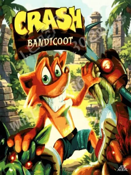 Картридж для 16 bit " Crash Bandicoot (RUS)" (без коробки)