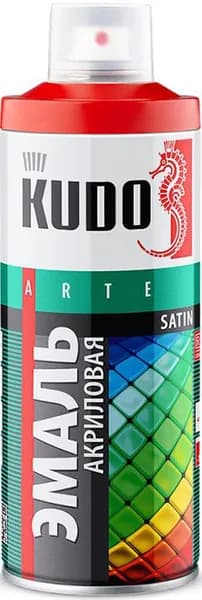 KUDO Satin KU-0A4005 Эмаль аэрозольная акриловая фиолетовая (0,52л)
