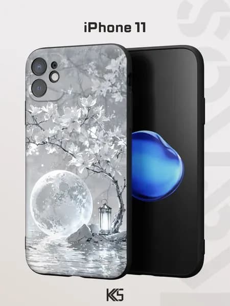 Чехол на iPhone 11 с принтом Лунная ночь