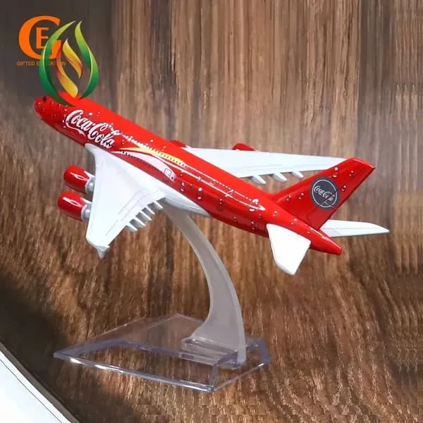 16cm Коллекционная Модель Самолета Аэробус 380 Авиалиний COLA Cool - Металлическая Модель, Подарок Авиалюбителю