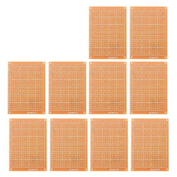 10 шт. универсальная макетная плата 5x7 см, односторонняя, для DIY и прототипирования, в пакете с замком