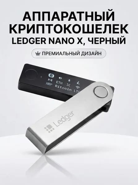 Аппаратный криптокошелек Ledger Nano X , черный